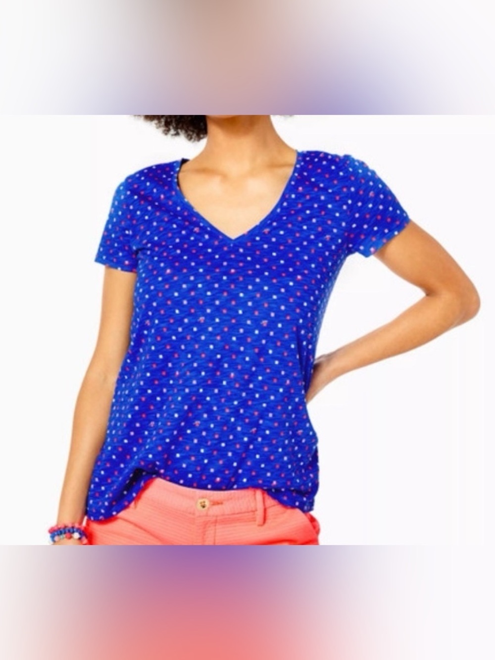 Lilly squared Etta v neck tee